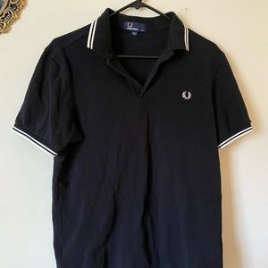 Fred Perry Black Men’s Striped Polo